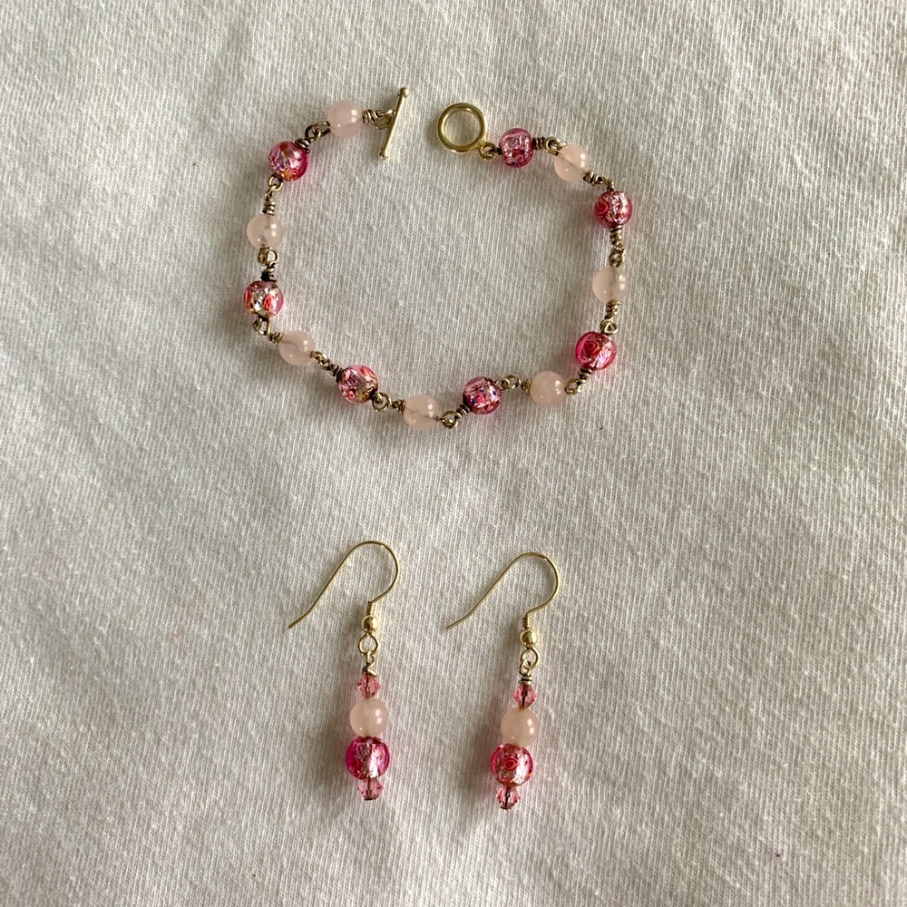 Bracelet and earrings-sterling silver